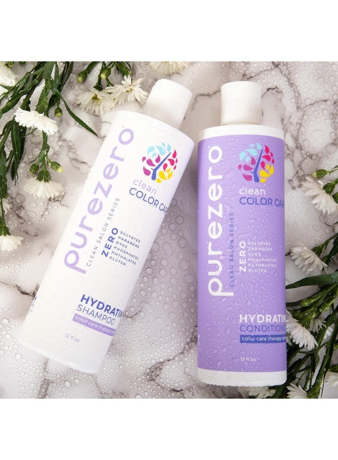 Purezero Clean Color Care Hydrating Shampoo & Conditioner Set - Toning, Balance for Color Treated Hair - Hydrate Dry Hair - Zero Sulfates, Parabens - Image 4
