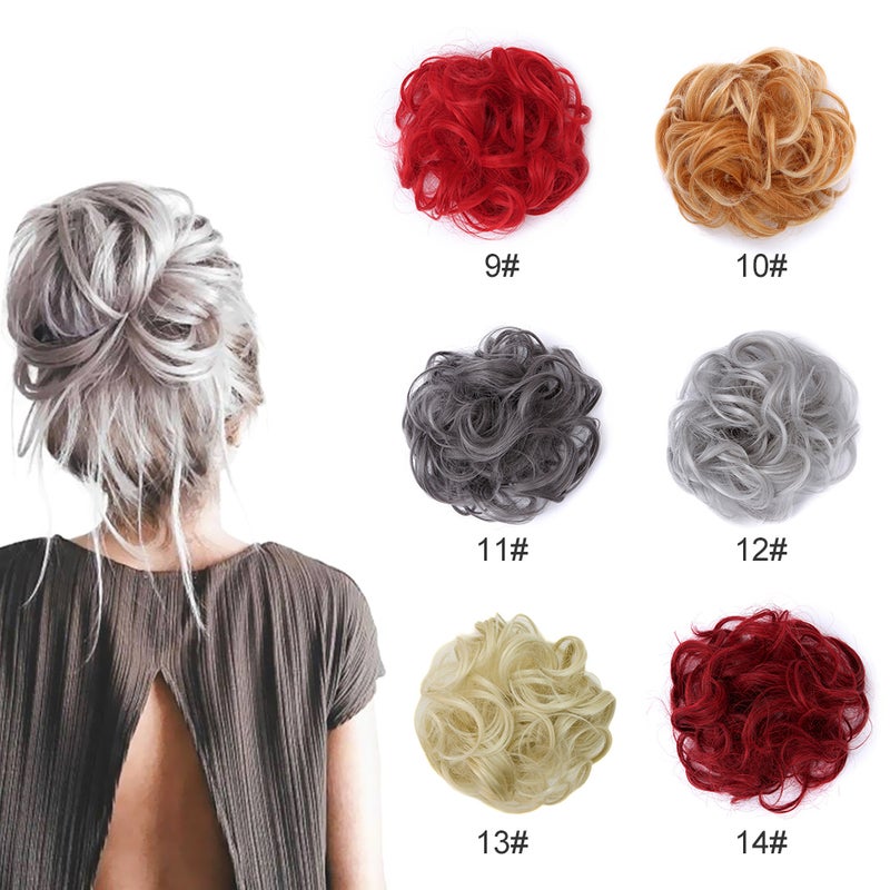 1Pcs Pony Tail Hair Extension Buns Hairpin Wig for Ladies Hairpiece Scrunchies Elastic Wave Curly Synthetic Hairpieces Wrap for Hairs Bun - Image 2