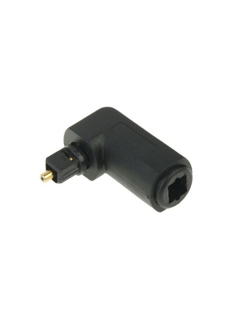 High Quality Gold Plated Square to Square 90 Degree Right Angle TOSLINK Digital Audio Adapter Optical