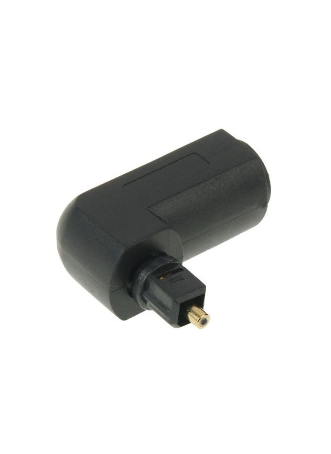High Quality Gold Plated Square to Square 90 Degree Right Angle TOSLINK Digital Audio Adapter Optical