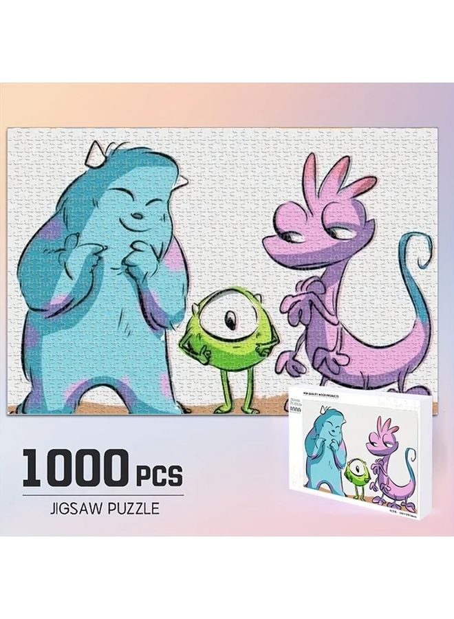 1000 قطعة من أحجية مونسترز إنك الخشبية المصغرة لعبة عائلية إبداعية - Image 1