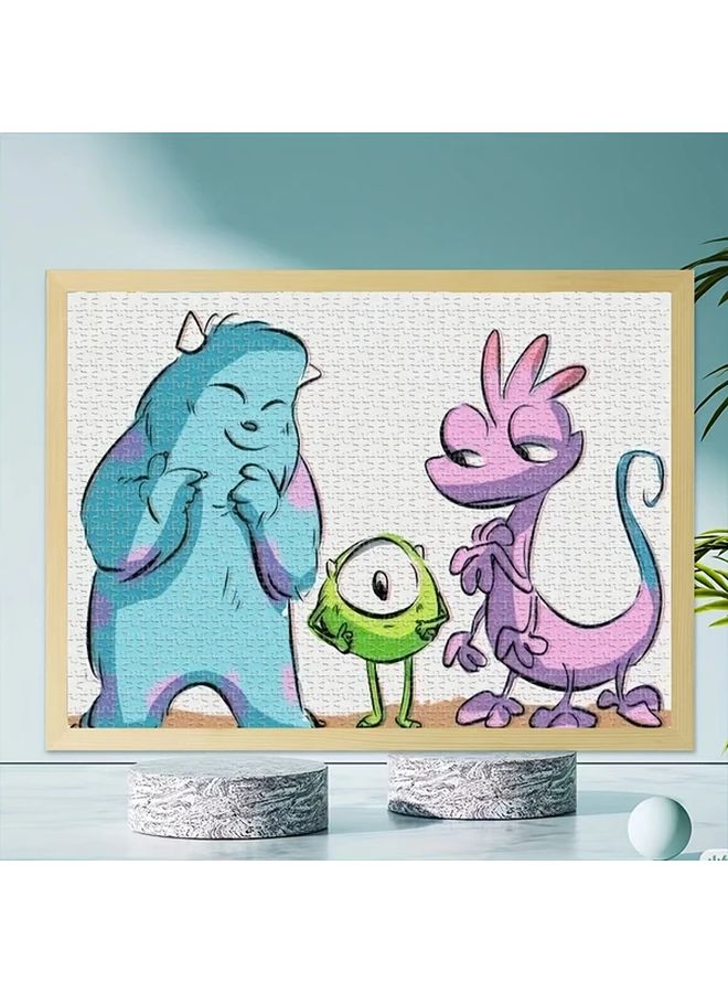 1000 قطعة من أحجية مونسترز إنك الخشبية المصغرة لعبة عائلية إبداعية - Image 4