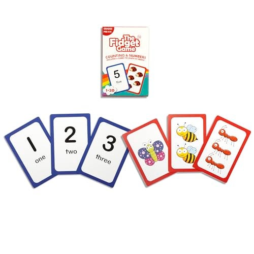 THE FIDGET GAME Counting and Numbers Flash Cards for Ages 3 to 7 Facts 120 Learning Tools for PreK Kindergarten Activities Preschool Flashcards 2 Games Included - Image 1
