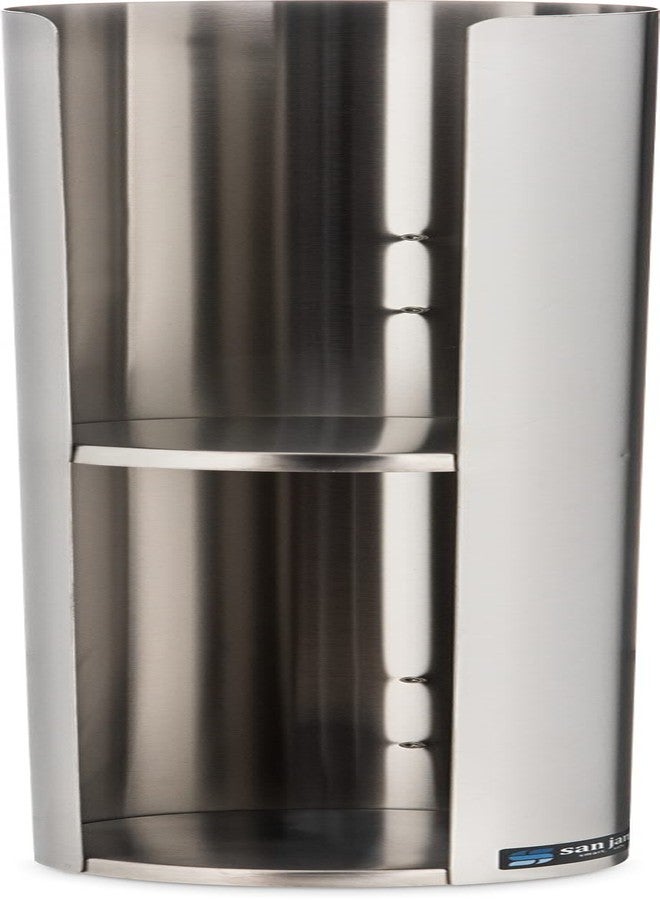 San Jamar Lid Dispenser Wall-Mounted, 12-24 Oz with Dual Lid Capacity for Restaurants, Dining Halls, and Fast Food, Stainless Steel, 23.5 Inches, Silver - Image 3