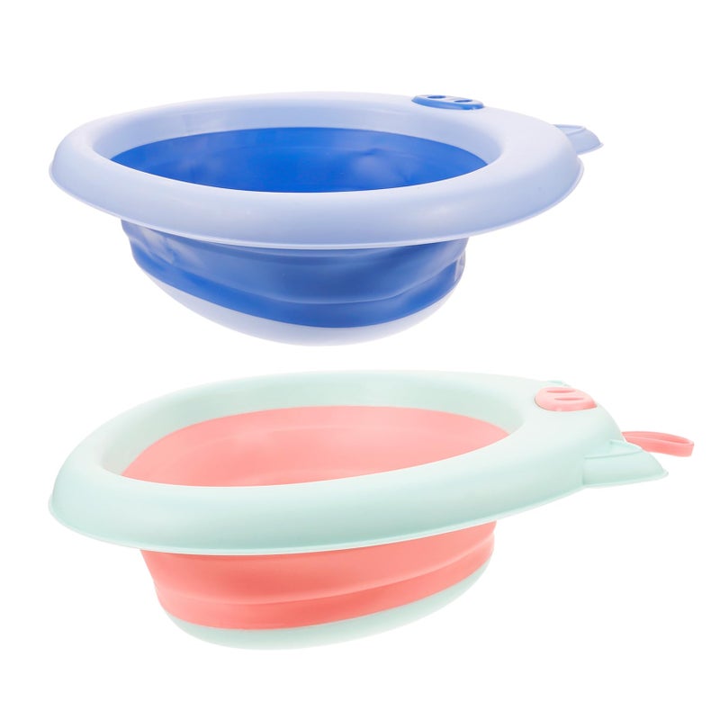 Collapsible Wash Basin 2 Pack Portable Folding Design For Easy Storage And Travel - Image 2