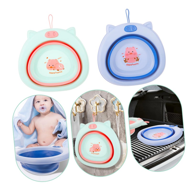 Collapsible Wash Basin 2 Pack Portable Folding Design For Easy Storage And Travel - Image 5
