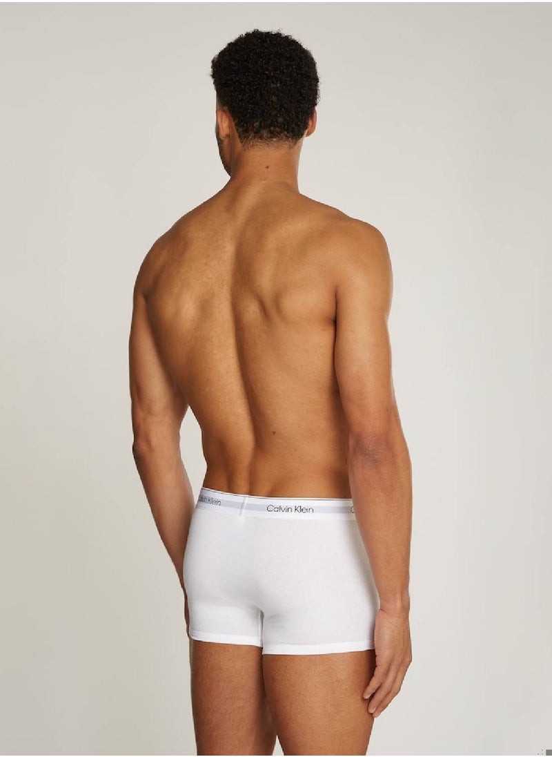 CALVIN KLEIN Men's 3 Pack Trunks - Modern Cotton - Cotton, White  - Image 4