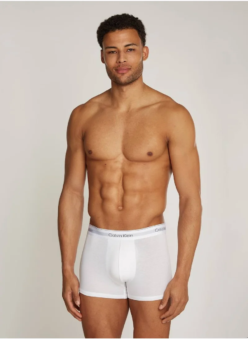 CALVIN KLEIN Men's 3 Pack Trunks - Modern Cotton - Cotton, White