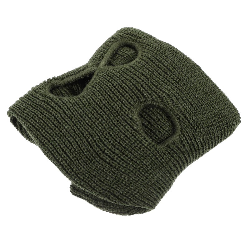 Dark Green Knitted Balaclava Ski Mask For Women Multi Functional Outdoor Cycling - Image 2
