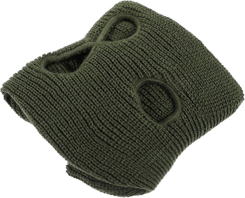 Dark Green Knitted Balaclava Ski Mask For Women Multi Functional Outdoor Cycling - Image 1
