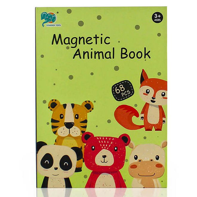 UKR Magnetic Puzzle Book Animals , Educational Toy for Ages 3 , 68 Pcs Tiger, Cow, Penguin & More , Multicolor Magnet Set , Great Gift Idea - Image 2