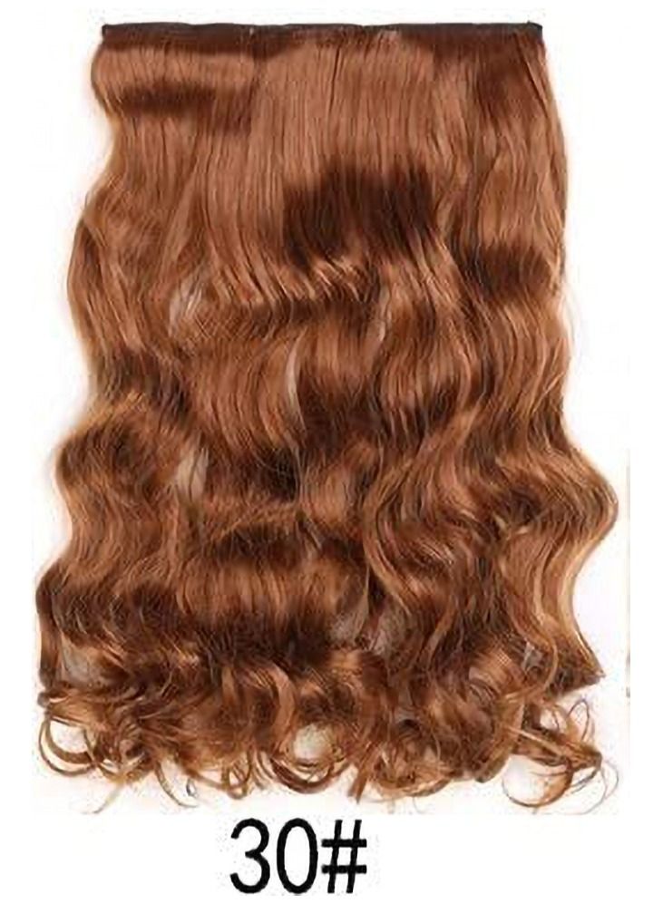 Estelle Eestelle full head one-piece long straight and Body Wave hair extension, with 5 clips, suitable for women and girls (#30, Body Wave) - Image 2