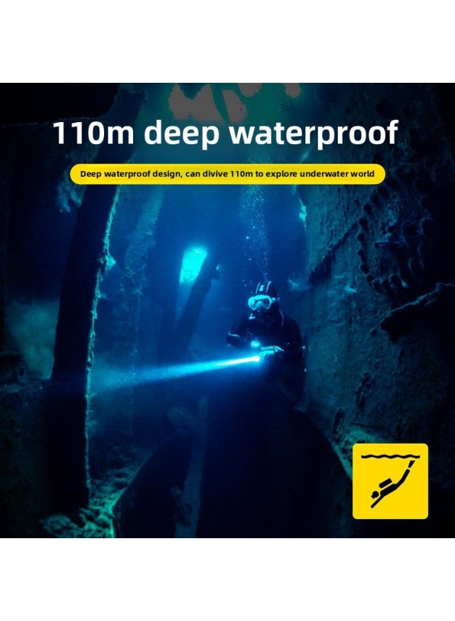 Waterproof Diving Flashlight Strong Light Charging Outdoor Super Bright Underwater Special Submarine Light Catch Fish Catch Sea Lamp-Colour:S3 Flashlight + Hand Strap + White Box (batteries Not Included)  - Image 4