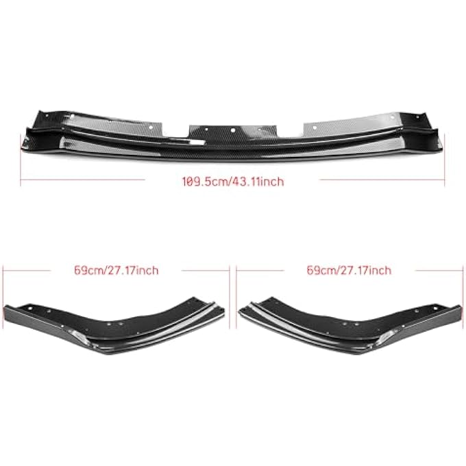 AUSMILA Front Bumper Spoiler Lip Splitter for Subaru Impreza 10.5th 2011-2014 - Image 2