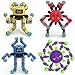 Vipctery Easter Basket Stuffers Gifts for Boys Girls Toddlers 4Pcs Transformable Fidget Spinners for Kids Sensory Fidget Toys Teens Quiet Airplane Road Trip Travel Activities Essential Autism ADHD B - Image 2