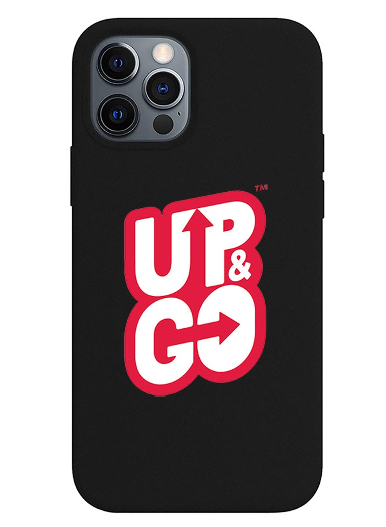 Theodor Protective Slim Fit Case Liquid Silicone Cover with Full Body Protection Anti-Scratch Shockproof Case For iPhone 12 Pro Black  - FORZA042 Harder you work Better you get - Image 1