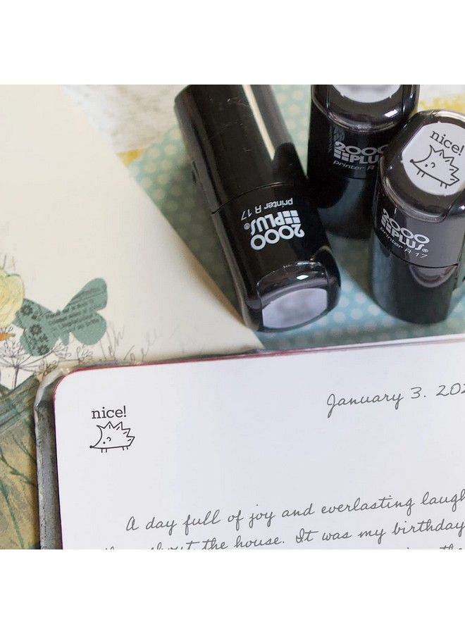 SBlabels Nice! Hedgehog Stamp 2000 Plus Self Inking Teacher Stamp Black Imprint Stamper School Worksheet Stamp - Image 5