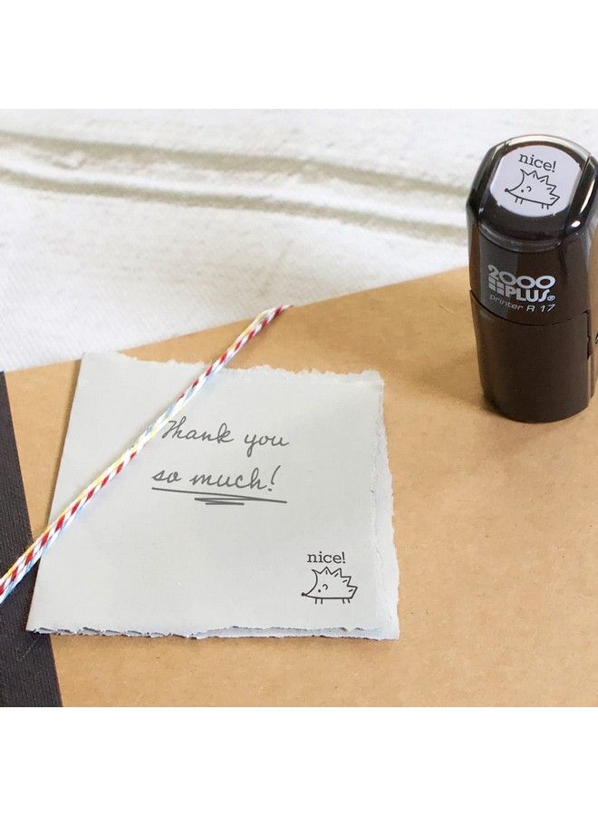 SBlabels Nice! Hedgehog Stamp 2000 Plus Self Inking Teacher Stamp Black Imprint Stamper School Worksheet Stamp - Image 4
