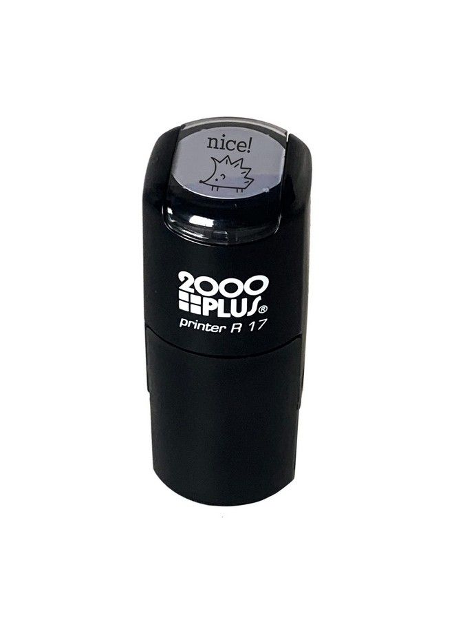 SBlabels Nice! Hedgehog Stamp 2000 Plus Self Inking Teacher Stamp Black Imprint Stamper School Worksheet Stamp - Image 1