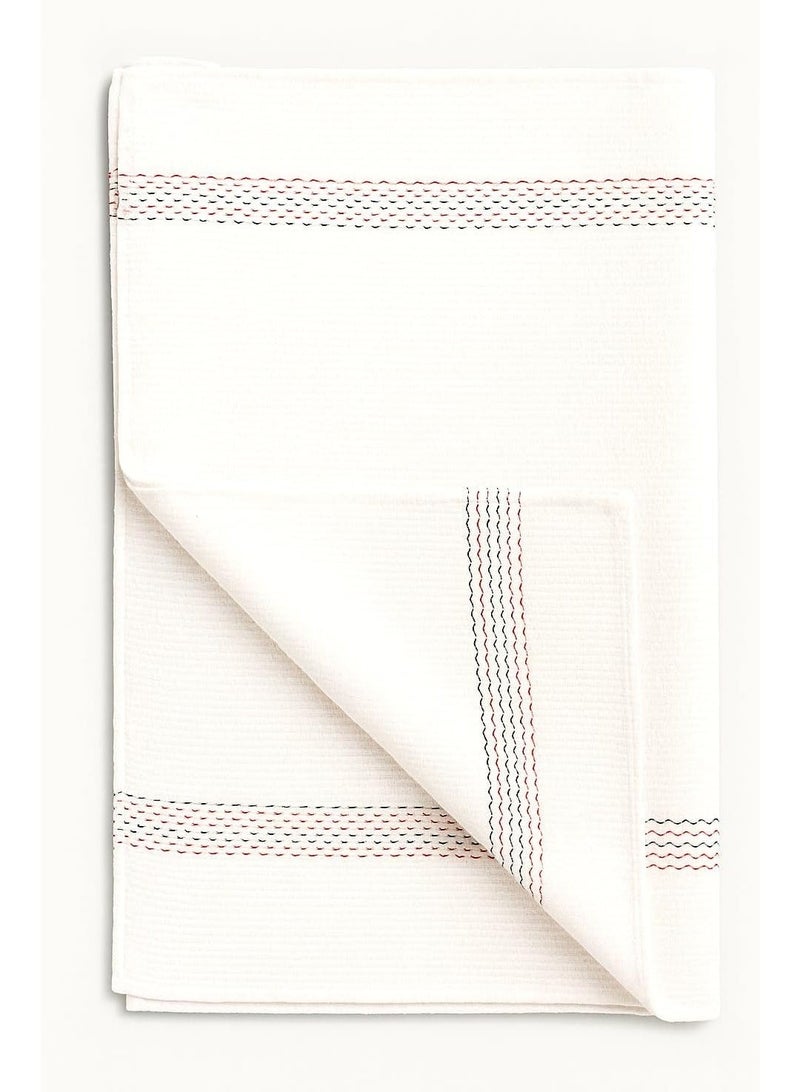 م اكس م مناشف كبيرة لتنظيف أطباق المطبخ، عبوتان، أبيض 50x70 سم، 450 جرام في المتر المربع، منشفة شاي، مناشف متعددة الأغراض قابلة لإعادة الاستخدام (عبوتان، كبيرة) - Image 5