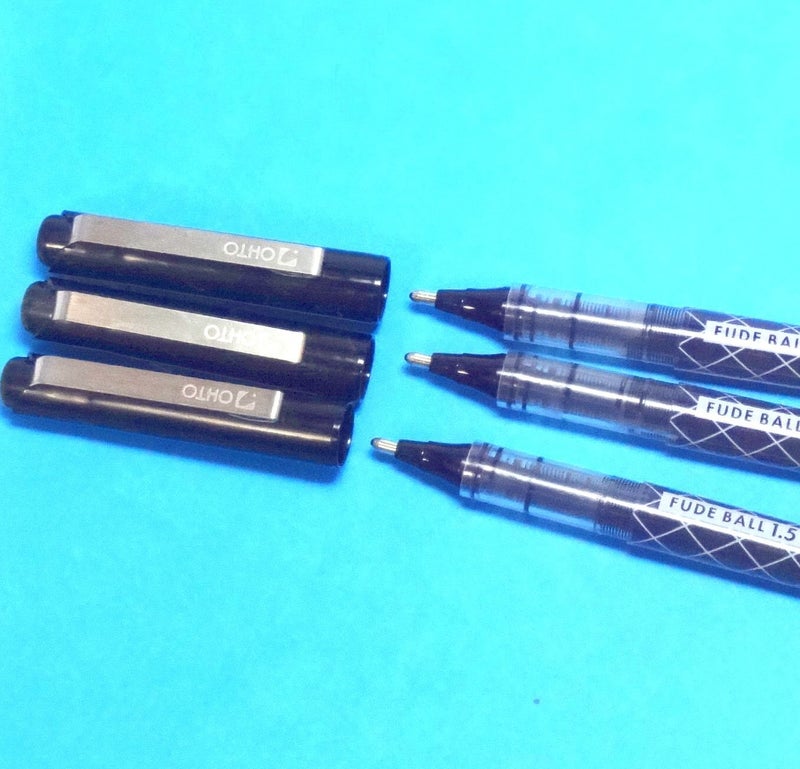 OHTO Fude Ballpoint Pen Extra Bold, 1.5mm, black ink, 3 pens per Pack (Japan import) [Komainu-Dou Original Package] - Image 2