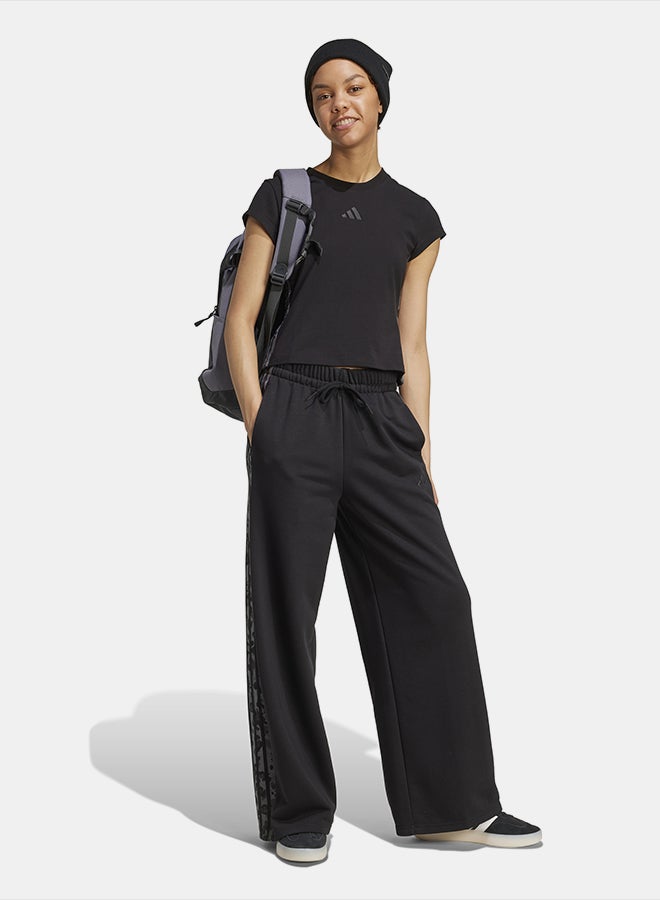 Adidas Animal Print 3-Stripes Open Hem Joggers - Image 3