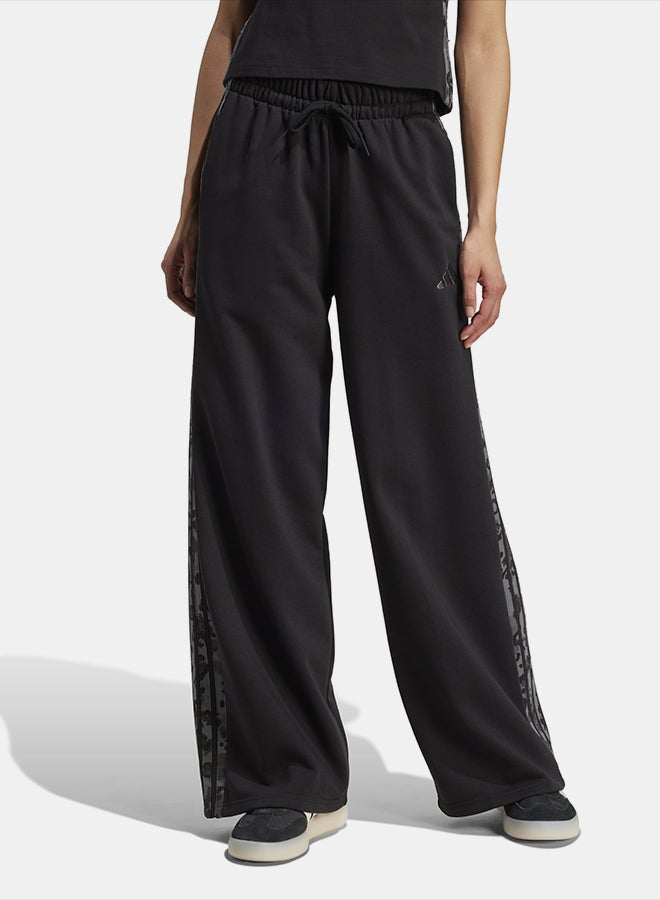 Adidas Animal Print 3-Stripes Open Hem Joggers - Image 1