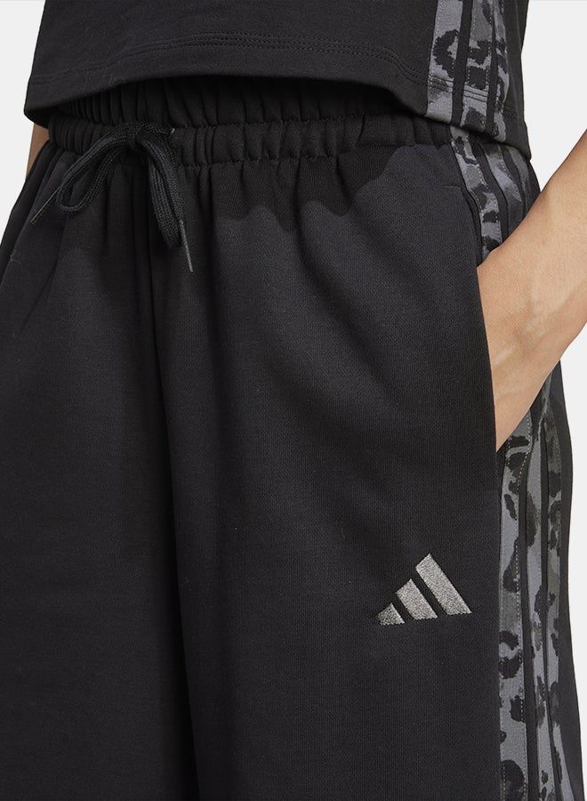 Adidas Animal Print 3-Stripes Open Hem Joggers - Image 4