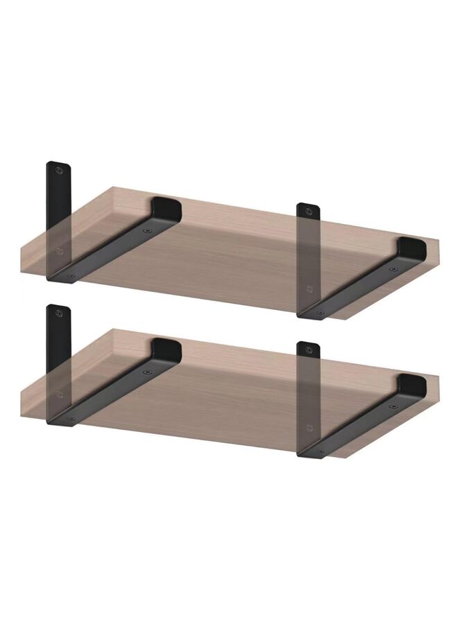 4PCS 10 inch Shelf Bracket for DIY Floating Shelf, 1/5 inch Thick Heavy Duty Bracket, (Size : 25CM) - Image 1