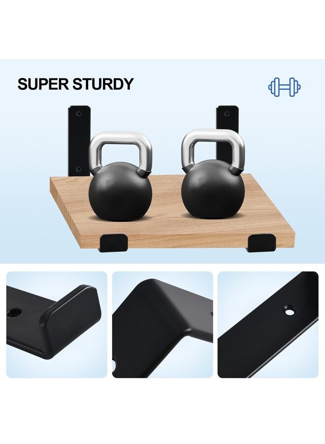 4PCS 10 inch Shelf Bracket for DIY Floating Shelf, 1/5 inch Thick Heavy Duty Bracket, (Size : 25CM) - Image 3