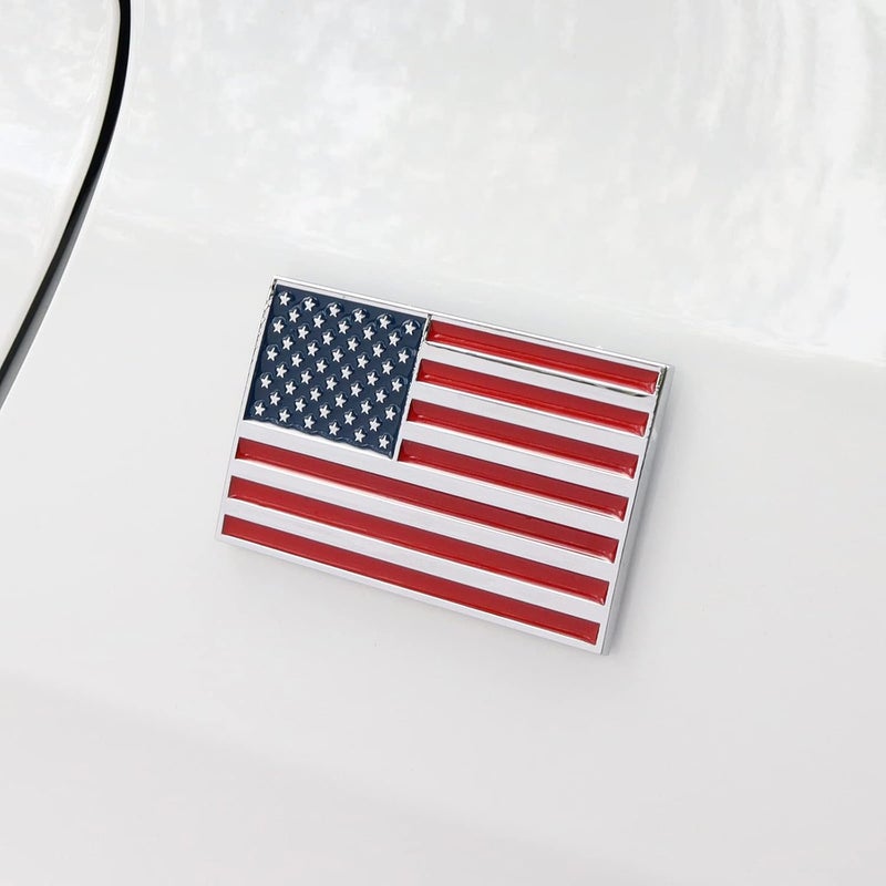 Fsforcar 3D American Flag Metal Car Sticker - USA Flag Decal for Truck, Car, Motorcycle, Boat - Image 3