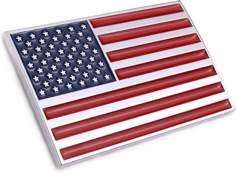 Fsforcar 3D American Flag Metal Car Sticker - USA Flag Decal for Truck, Car, Motorcycle, Boat - Image 2