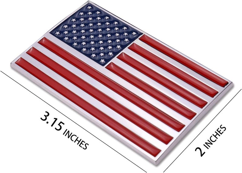 Fsforcar 3D American Flag Metal Car Sticker - USA Flag Decal for Truck, Car, Motorcycle, Boat - Image 4