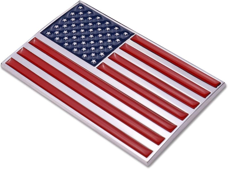 Fsforcar 3D American Flag Metal Car Sticker - USA Flag Decal for Truck, Car, Motorcycle, Boat - Image 1
