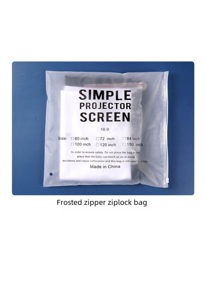 Neutral Polyester Simple Folding Soft Curtain 100 Inch 120 Inch Outdoor Portable Hd Projector Screen With Hook - Image 5