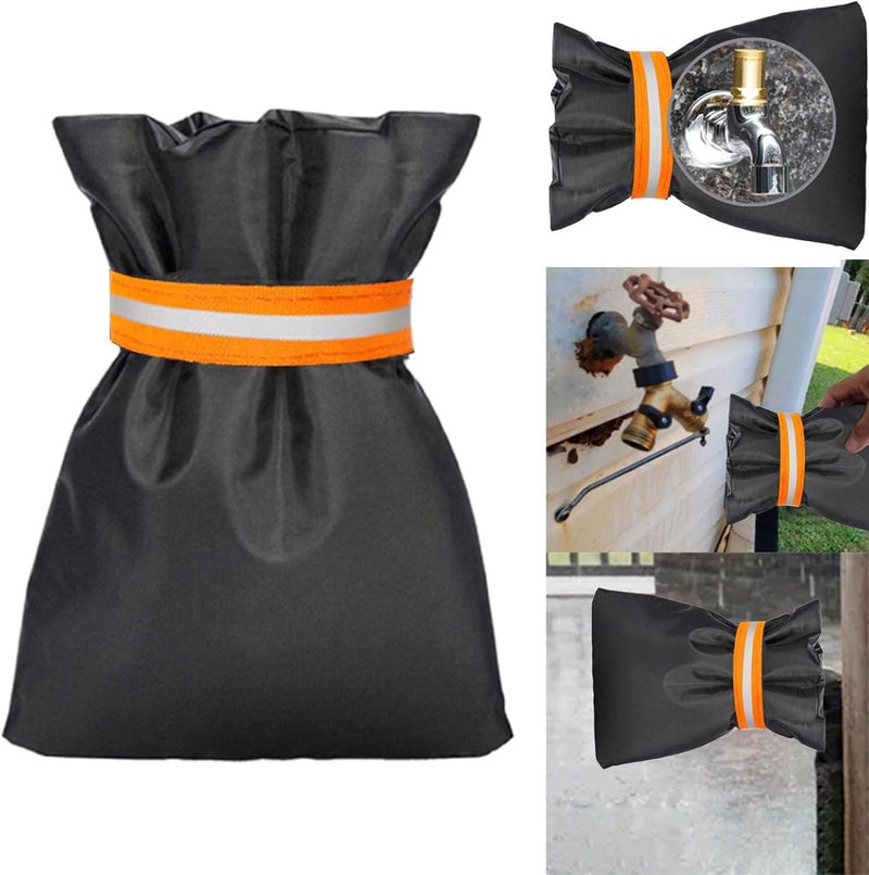 كلاراكو أغطية صنابير خارجية للشتاء، أغطية صنابير معزولة للشتاء، جوارب معزولة لصنابير المياه الخارجية للحماية من التجمد، غطاء خرطوم قابل لإعادة الاستخدام مقاوم للماء (7.1 × 9.8 بوصة) - Image 3