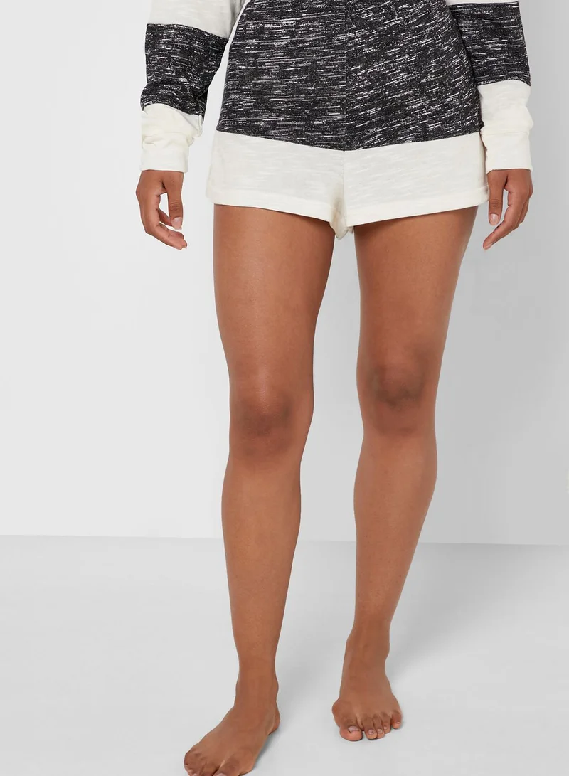Missguided Oversized Textured Top & Shorts Set