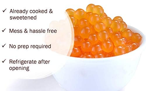 BREXONIC Boba Pearls, Peach Popping Bursting Boba, Tapioca Pearls For Bubble Tea (Peach, 1 LB 1 Pack) - Image 5
