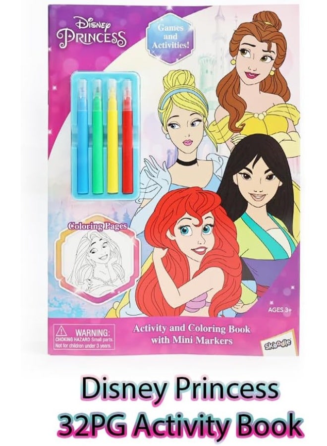 SKOODLE Disney Coloring Activity Books for Kids with 4-Colour Mini Markers Set - Image 2