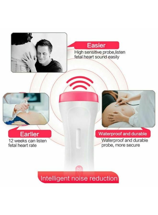 Hand-Held Fetal Heart Rate Monitor with LCD Screen，Intended to Detect Fetal Heartbeats