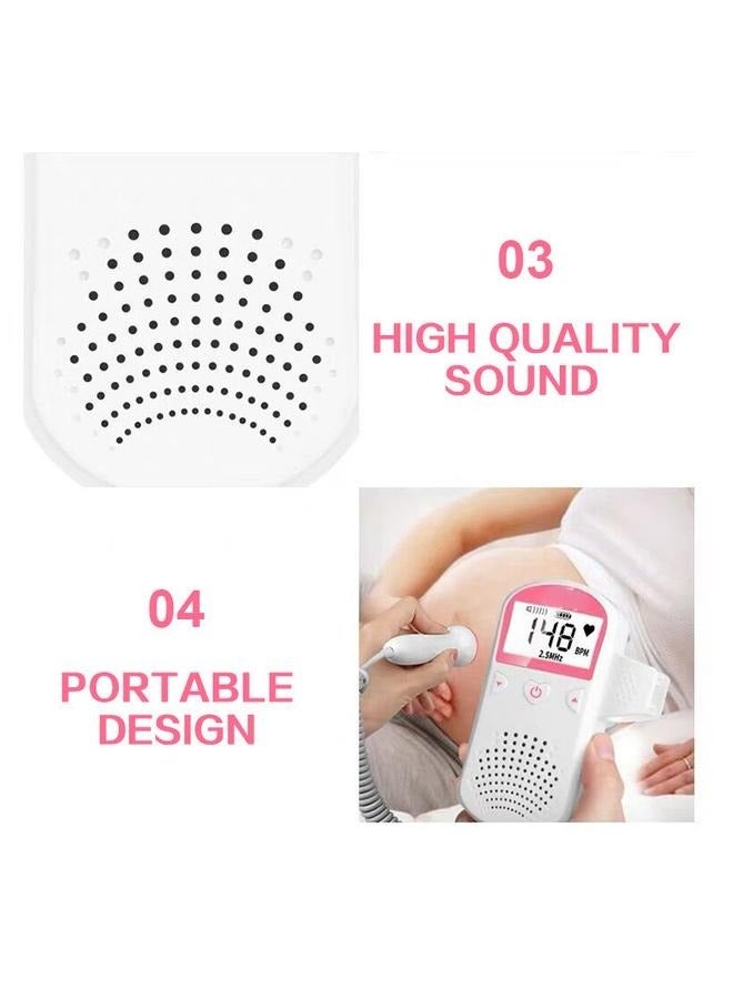 Hand-Held Fetal Heart Rate Monitor with LCD Screen，Intended to Detect Fetal Heartbeats