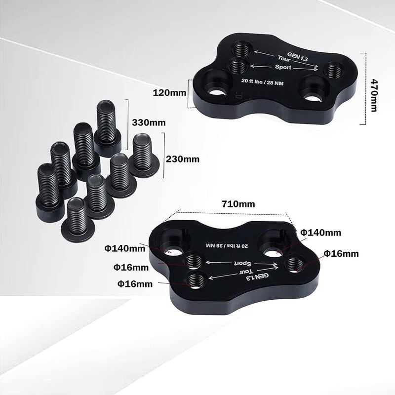 Yurefax Motorcycle Handlebar Riser for Goldwing GL1800 - Image 2