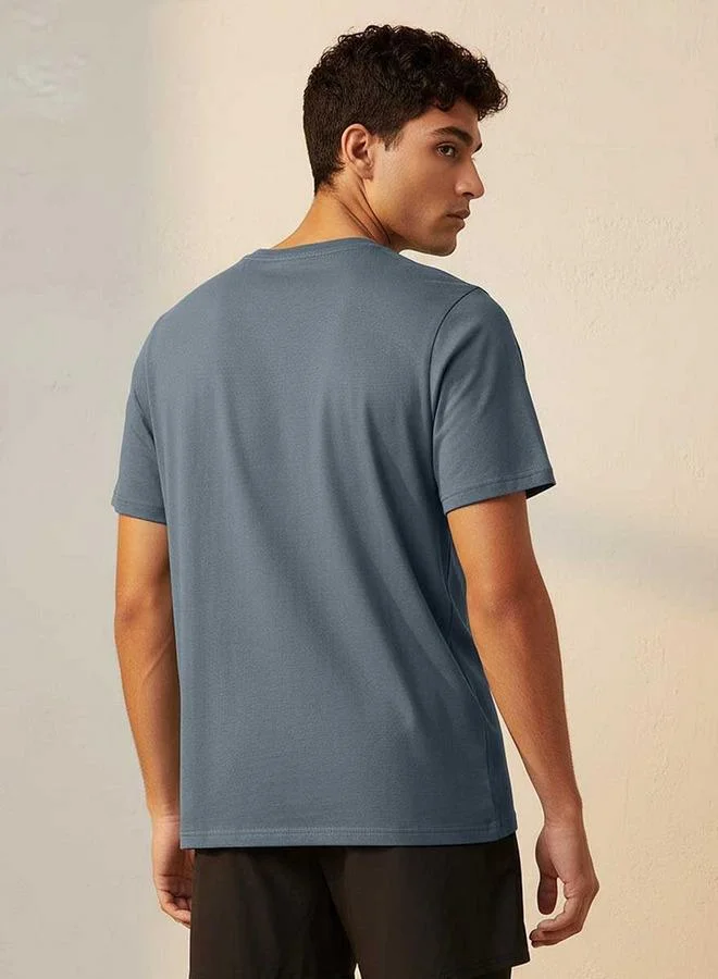 Kappa BLUE Kappa Logo Print T shirt for Men | Best Price UAE