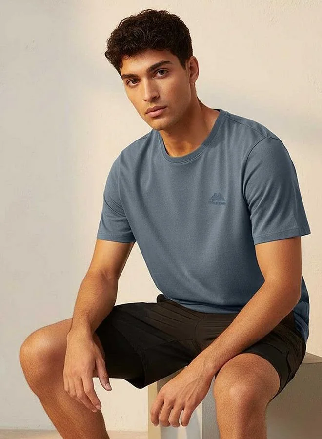 Kappa BLUE Kappa Logo Print T shirt for Men | Best Price UAE