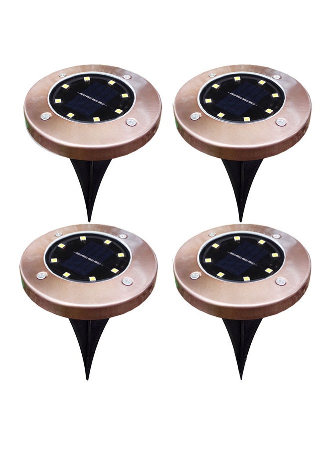 Voberry 4-Piece Waterproof Solar Path LED Light Set Black/Gold - Image 1