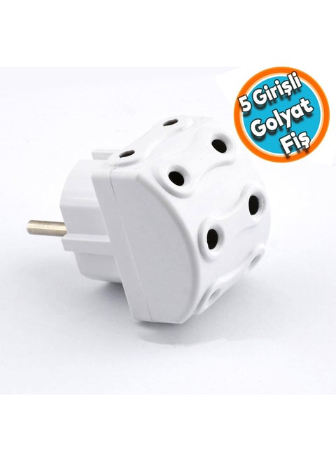 Plug Socket Golyat Multiple Group Socket Multiplier Five Golyat Electrical Socket 5 Pcs