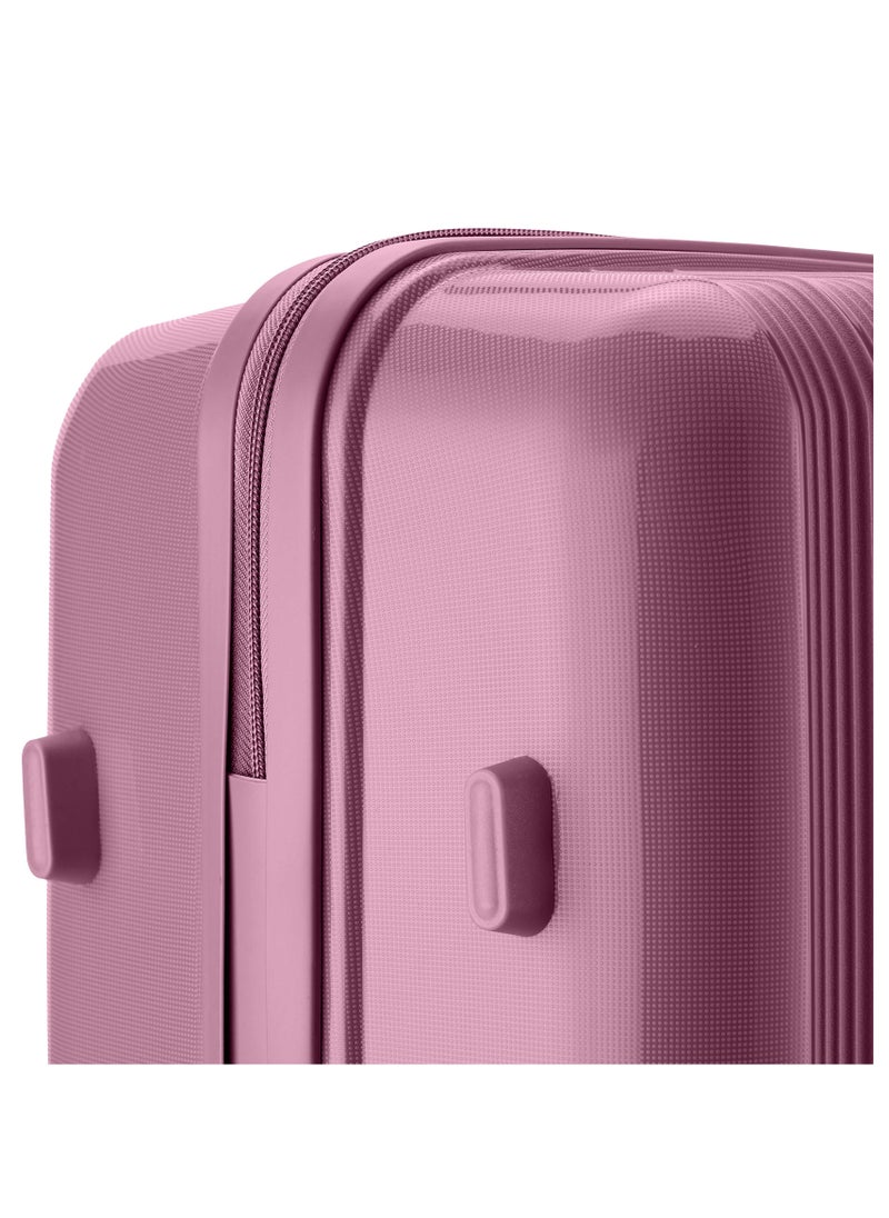 SENATOR Unisex Hard Case Medium Checked Luggage Lightweight PP Fashion Trolley Luggage with 4 Double Spinner Wheel and 3-Digit Combination Lock KH1009 Purple  - Image 5