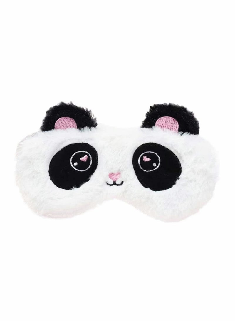 SYOSI Cute Panda Sleeping Mask, MAKINGTEC Soft Fluffy Plush Blindfold Funny Novelty Animal Sleep Mask Eye Cover Eyeshade for Kids Girls Boys Women Men Night Nap Travel Meditation - Image 1
