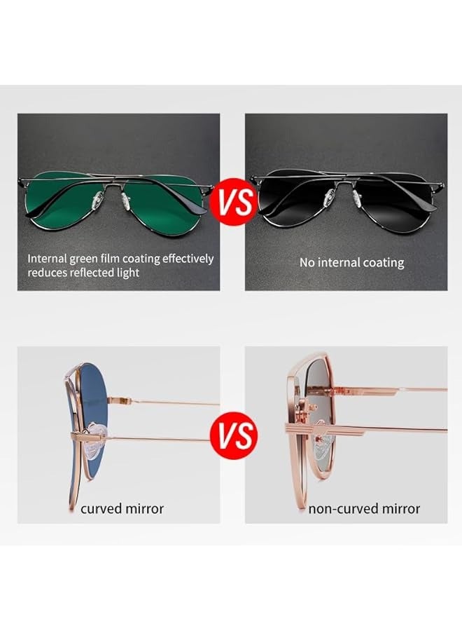 بروماس نظارات شمسية مستقطبة كلاسيكية طراز Aviator للرجال والنساء بتصميم عتيق من الأشعة فوق البنفسجية 400 لحماية العدسات أثناء القيادة وصيد الأسماك - Image 5