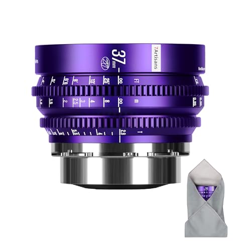 7artisans 37mm T29 Floral Bloom Art Series Explosive Bokeh FullFrame Manual Focus Professional Cine Lens PL Mount Compatibility for Creative Photography and Filmmaking Purple - Image 1